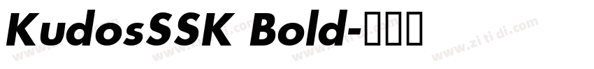 KudosSSK Bold字体转换 KudosSSK Bold字体转换